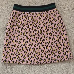 THML Pink Leopard Print Mini Skirt